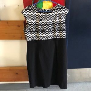 Black and White business style dress